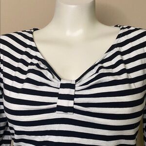 Collectif UK brand striped Zls Rockabilly retro twist front top M